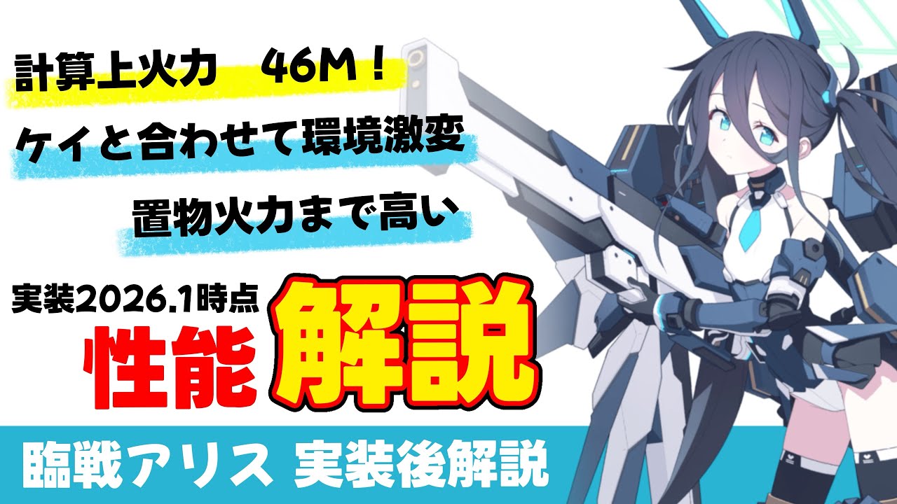 【臨戦アリス】５周年フェス限の臨戦アリス解説　大量のコストで超火力　使いやすいシンプルなアタッカー【ブルーアーカイブ】Explanation of Alice (armed)