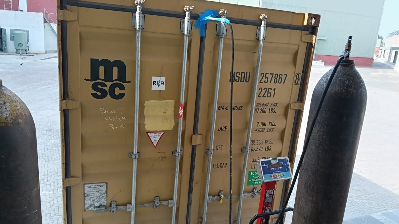 Rice export container loading process for Europe #exportcontainer #exporter #rice #fumigationservice
