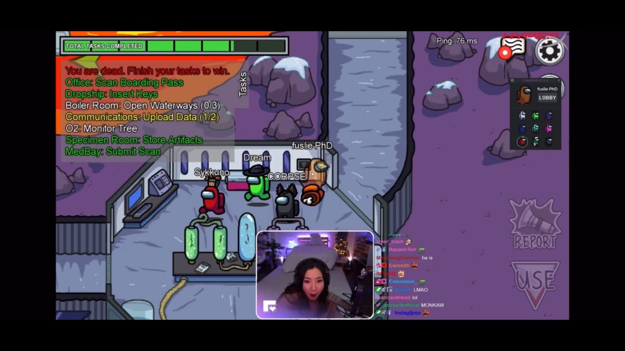 Leslie&rsquo;s POV: her reaction to Sykkuno, Dream and Corpse