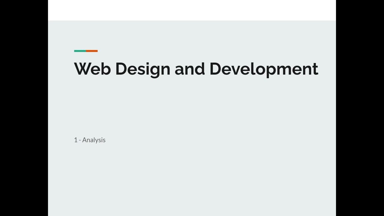 Higher WDD Lesson 1 - Analysis
