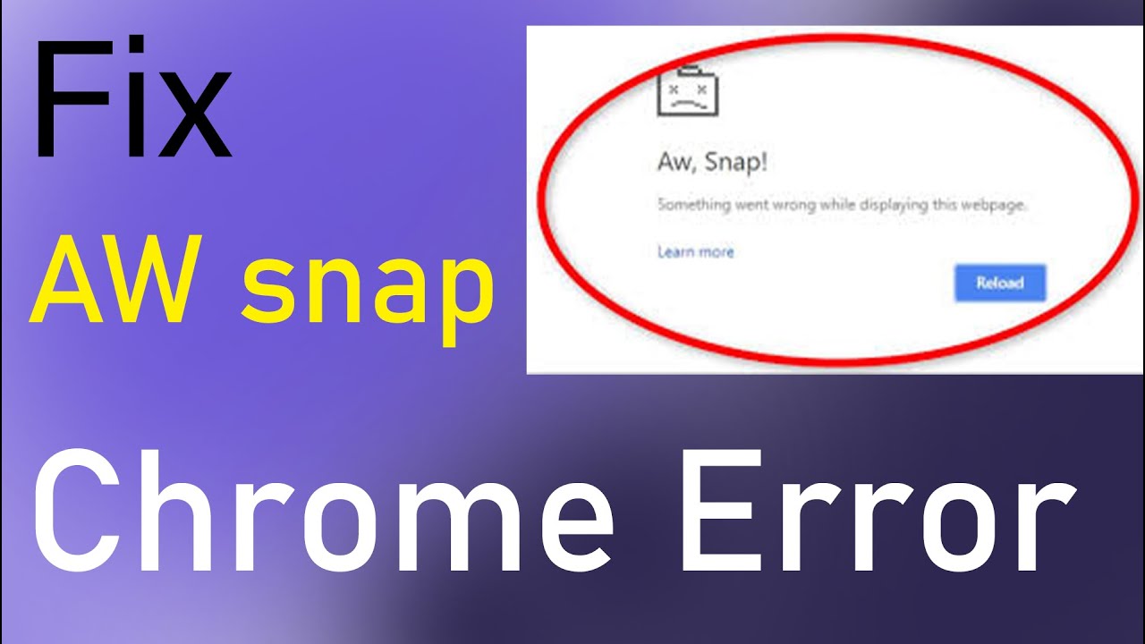 how to fix chrome aw snap error #chrome #awsnap #error