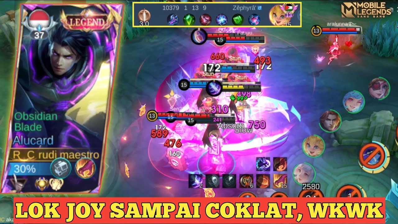 LOK HYPER JOY SAMPAI MATI 13‼️BUILD ALUCARD TERSAKIT|MOBILE LEGENDS