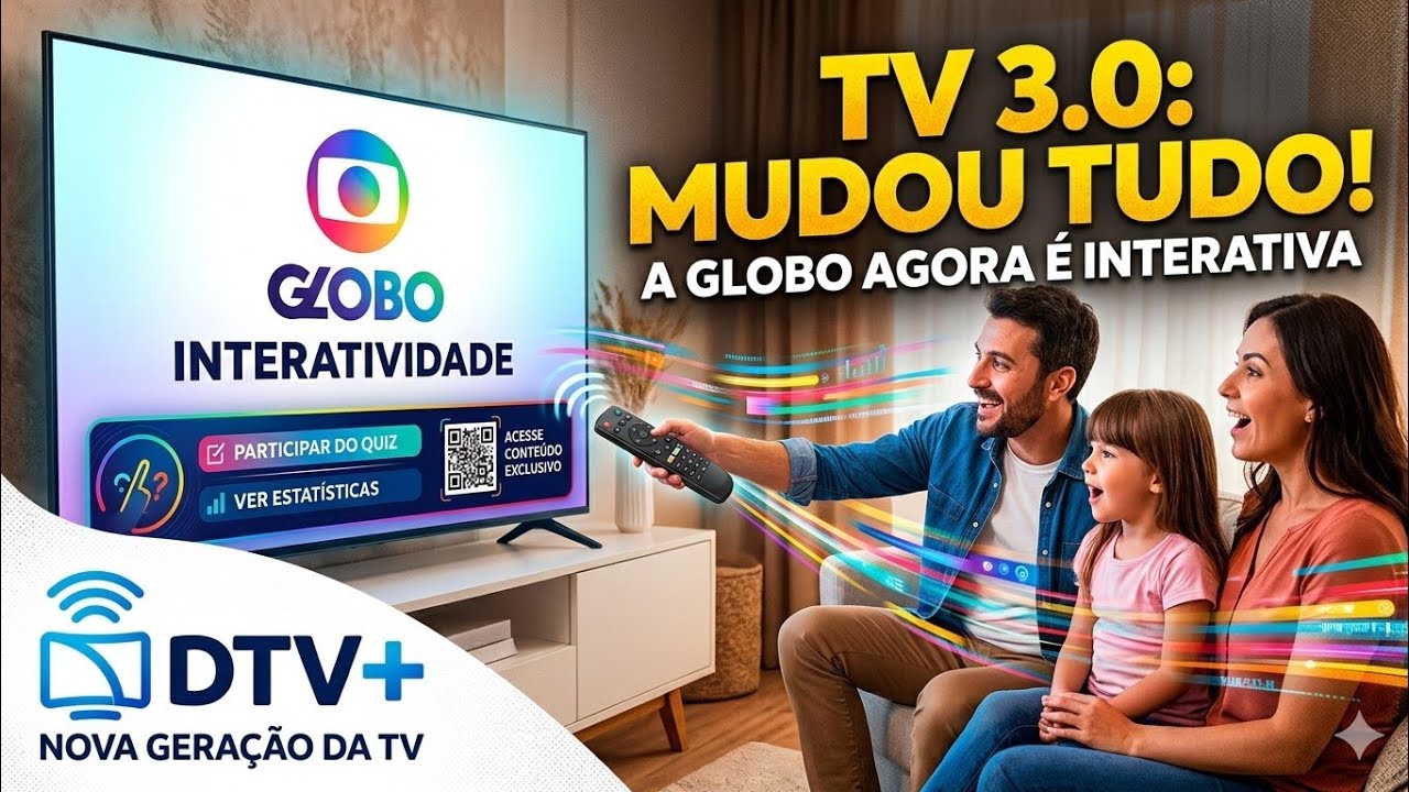 Interatividade na TV 3.0 - Receptor Aqu&aacute;rio -  Globo HD e Globo DTV+