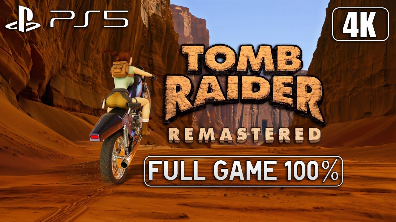 Tomb Raider 1 Remastered - Full Game 100% All Secrets Longplay 4K 60FPS