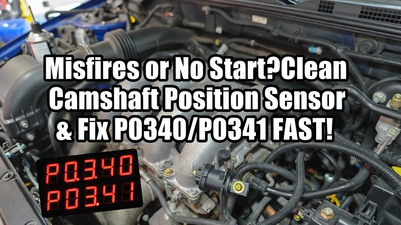 Misfires or No Start? Clean Camshaft Position Sensor & Fix P0340/P0341 FAST! (DIY)