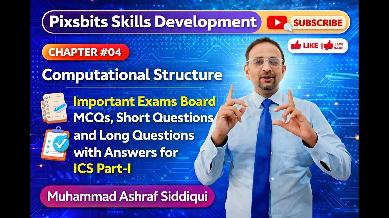 Chapter 4 | ICS Part 1 Computer Science | Book Exercise + MCQs + Short & Long Questions | PCTB 2025