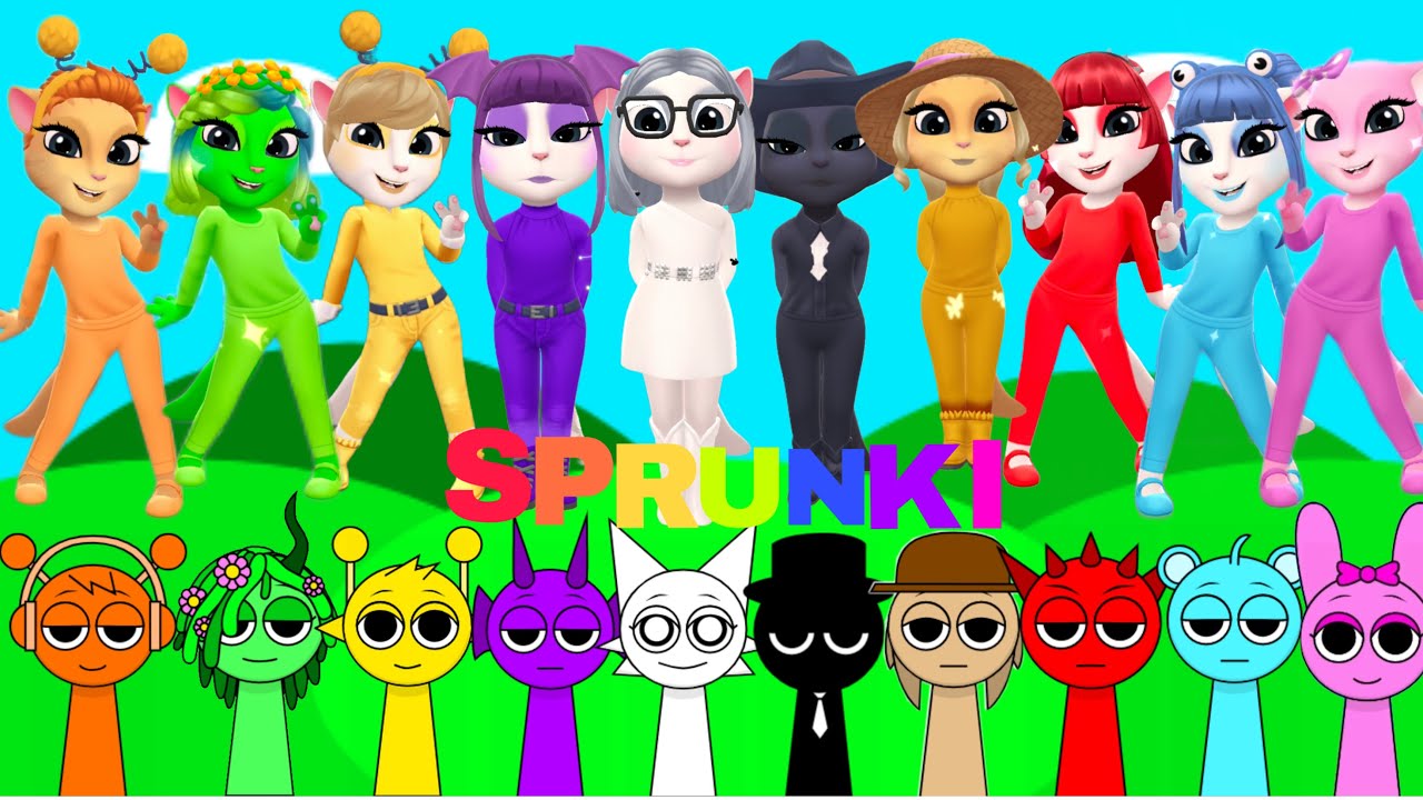 My Talking Angela'm 2 😻 || SPRUNKI INCREDIBOX | ALL CHARACTERS | New Update  ||Cosplay