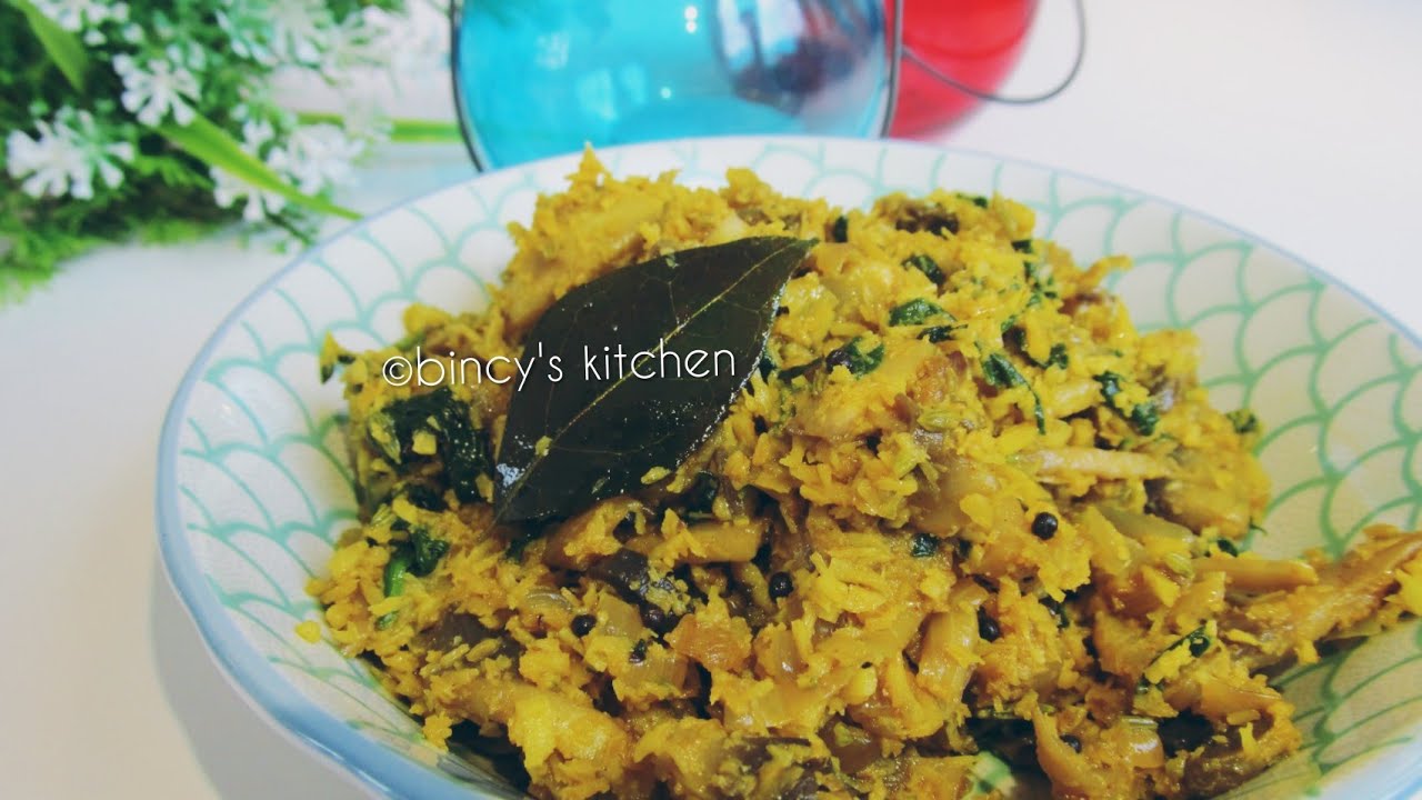 നാടൻ കൂൺ - ചീര തോരൻ | Mushroom - Spinach Stir Fry-Thoran- Upperi | Recipe no :88