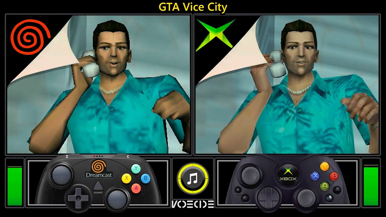 GTA Vice City (Dreamcast vs Xbox) Real Hardware Comparison