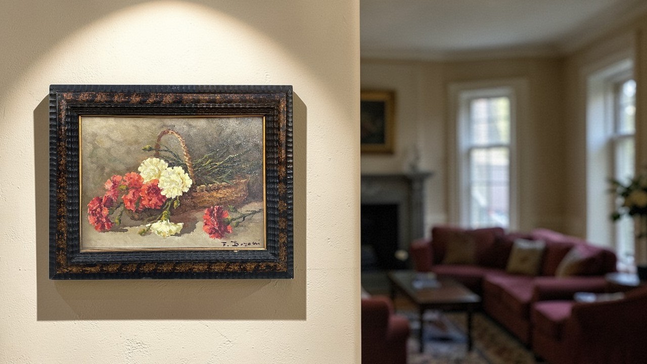 Quadro Antico con Fiori, F. Baroni &ndash; Vendita Dipinti Antichi | Antichit&agrave; Missaglia