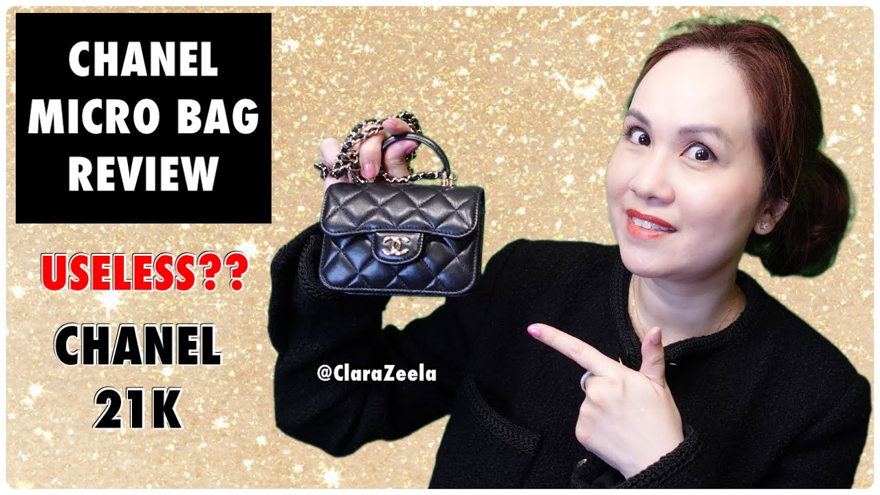 Обзор микросумки Chanel | Кошелек для монет Chanel 21K с клапаном и цепочкой | Бесполезная микрос...