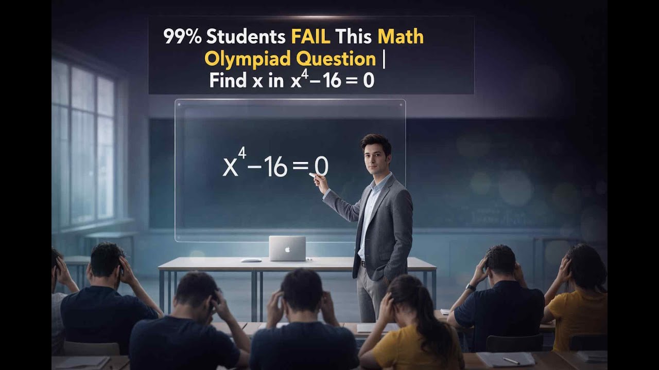 99% Students FAIL This Math Olympiad Question | Find x in x⁴ − 16 = 0