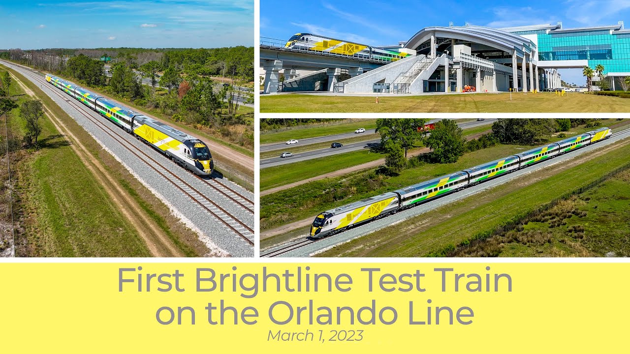 First Brightline Test Train on the Orlando Line