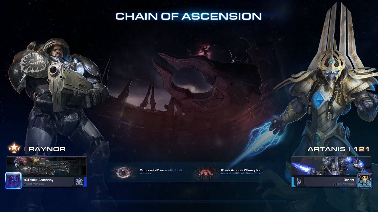 StarCraft 2 Co-Op Chain of Ascension Raynor (10 RAX Bio) lvl 1000 Brutal