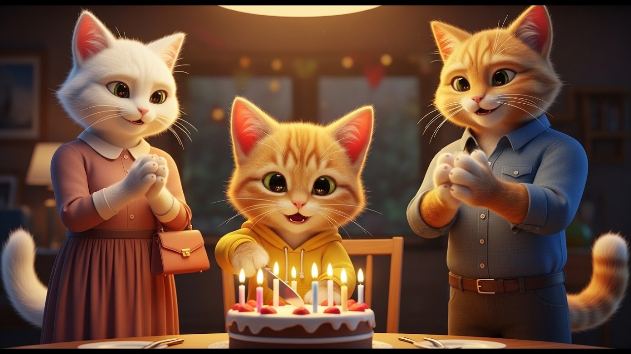 Kitty Birthday Party 🎂🎉 | Cute Kitty Celebration 😺🎈 | Fun Cartoon Animation 🥳🐾