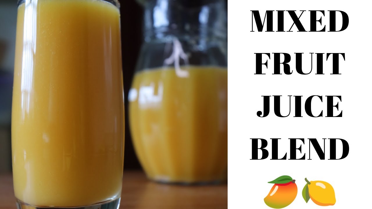 How to Make Mixed Fruit Juice Blend with Mango, Passion, Lemon and Fresh Ginger