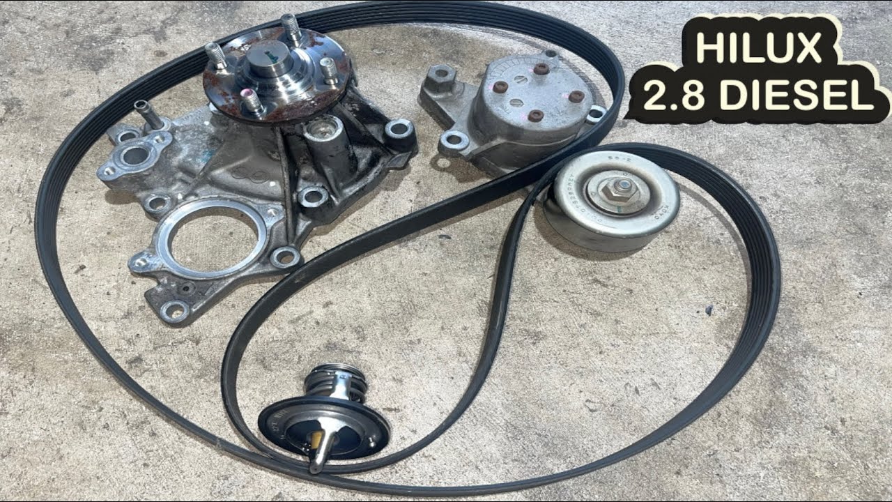 REPLACED WATER PUMP/TENSIONER/DRIVE BELT/ TOYOTA HILUX DIESEL 2.8