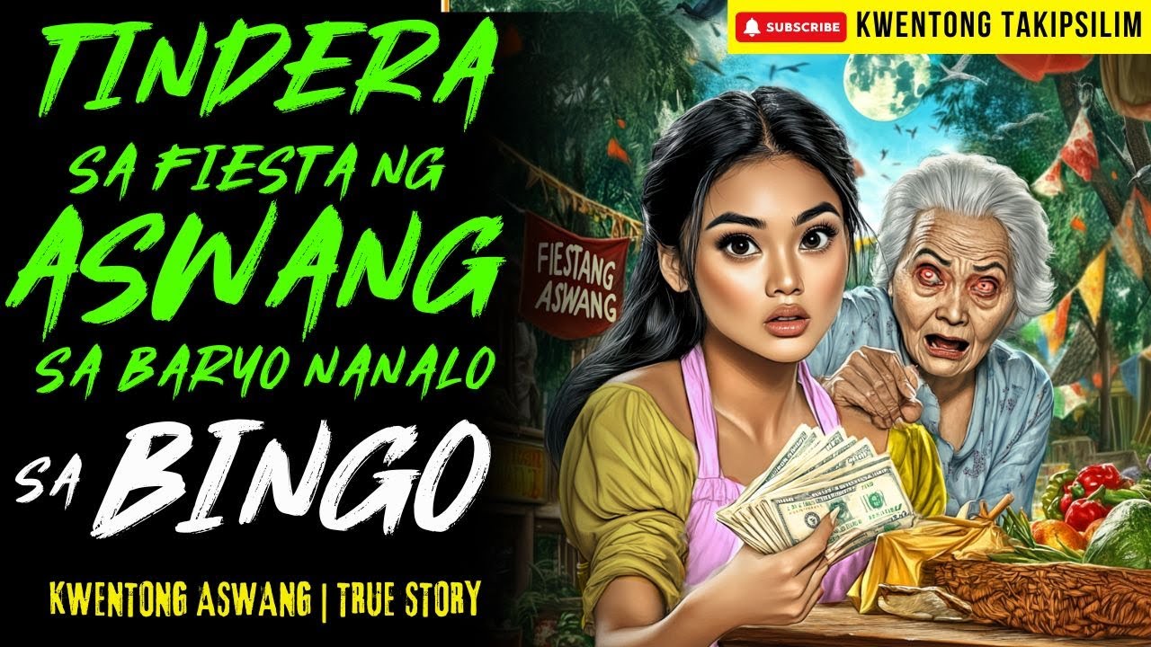 TINDERA SA FIESTA NG ASWANG SA BARYO NANALO SA BINGO | Kwentong Aswang | True Story