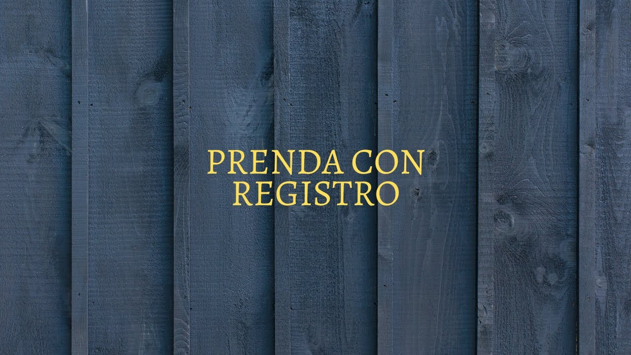 PRENDA CON REGISTRO | HAROLDO GAVERNET