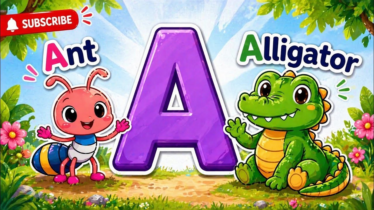 🌟Alphabet Animal Series🌟|🅰️ A for ANT🐜 & ALLIGATOR🐊|#alphabet #animalseries #fun #kids #like #share 