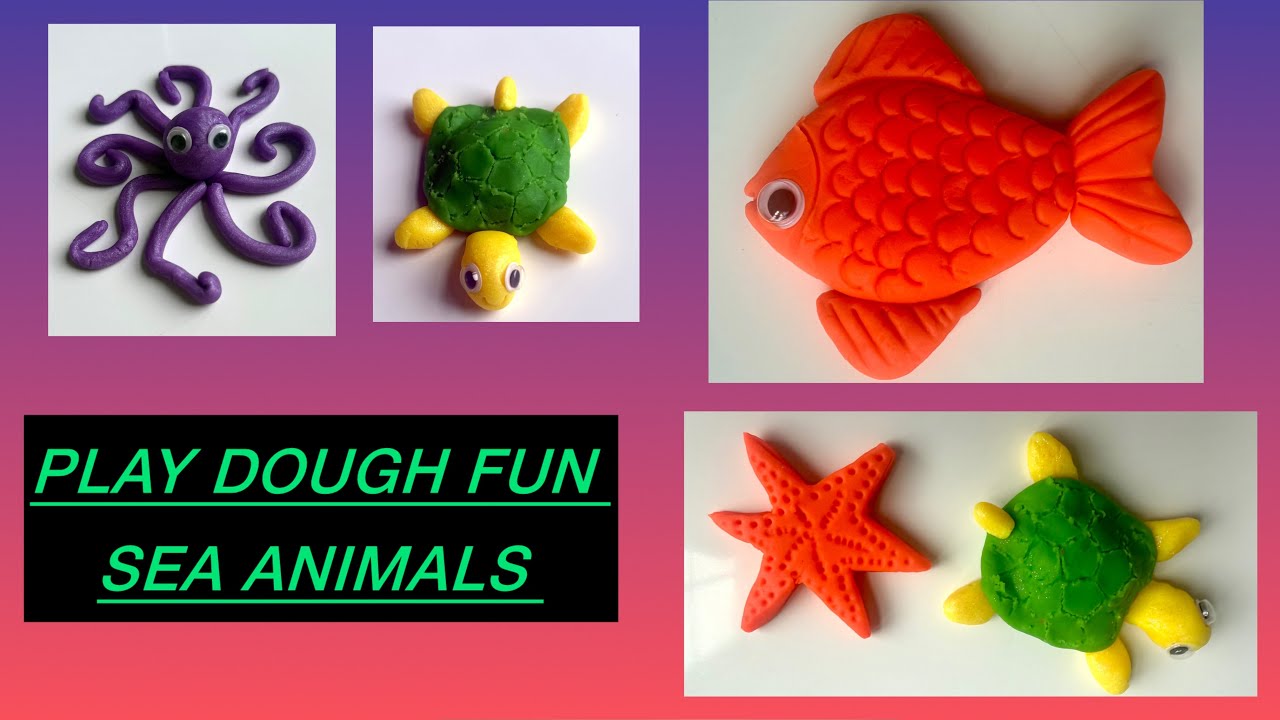 Sea Animals With Play dough 🐟🐙🐢⭐️🌊