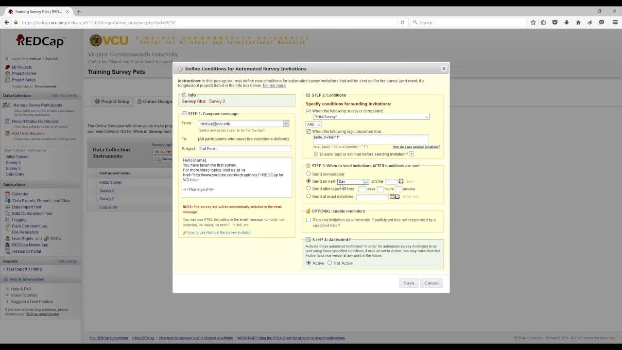 REDCap Topic Session Automated Survey Invitations (ASI)