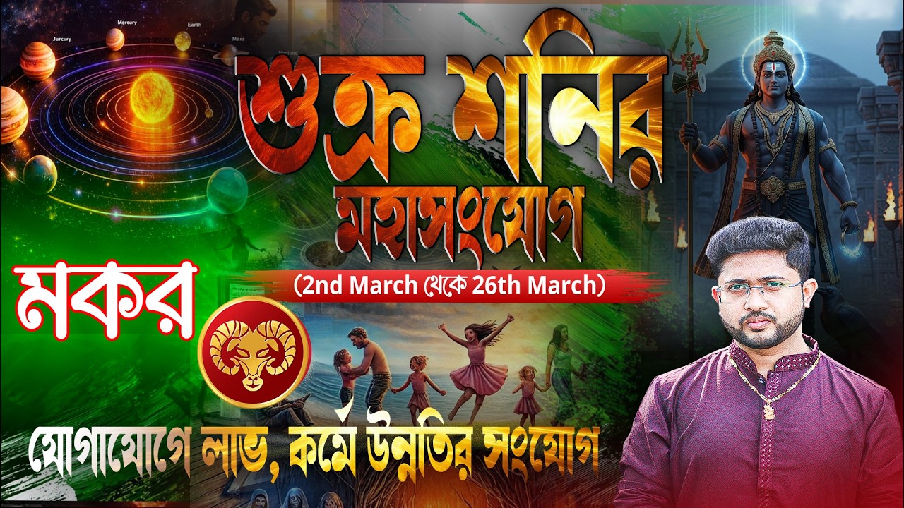মকর 🐐 রাশি। Capricorn Sign 🐐 ♑। শুক্র শনির মহাসংযোগ ।