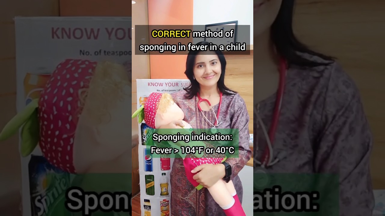 SPONGING CORRECT METHOD #fever #childhealth #healthy #babycare #sponging