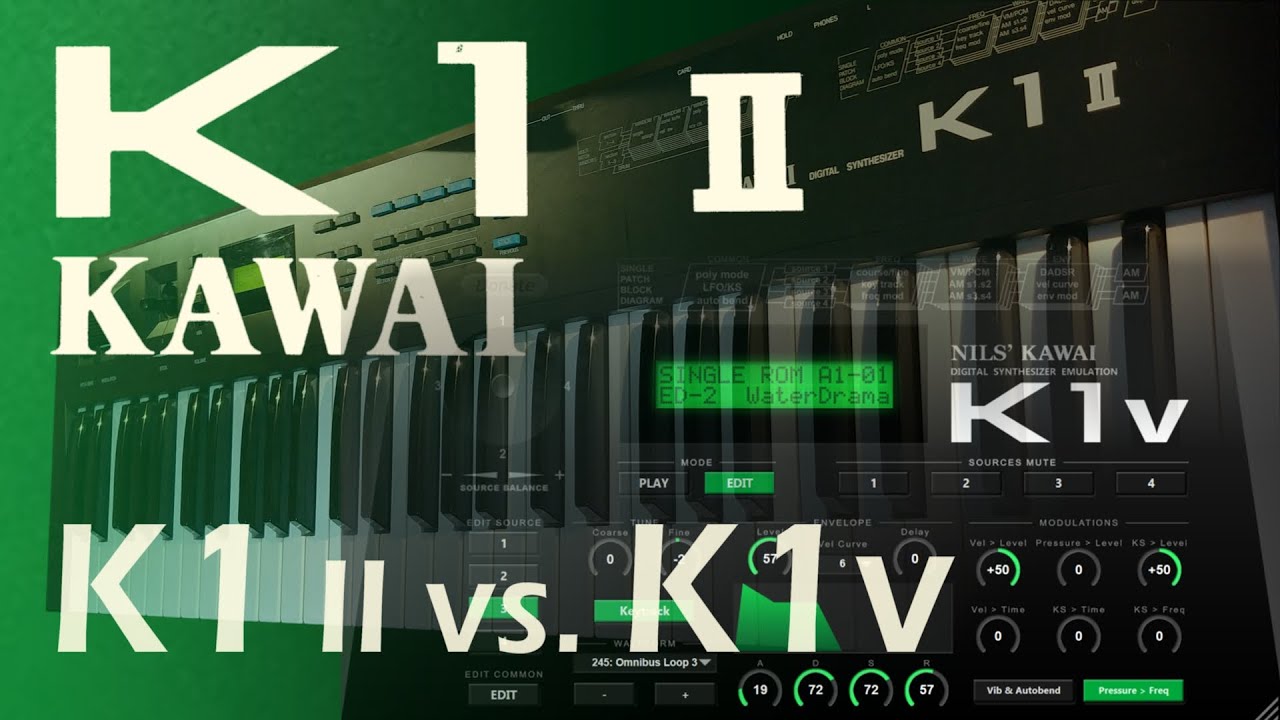 Kawai K1 II Synthesizer - Part 5 - K1 II vs. Nil's K1v