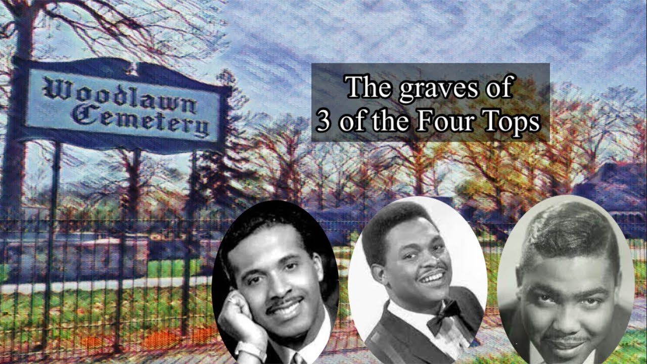 Detroit: The graves of three of The Four Tops at Woodlawn Cemetery