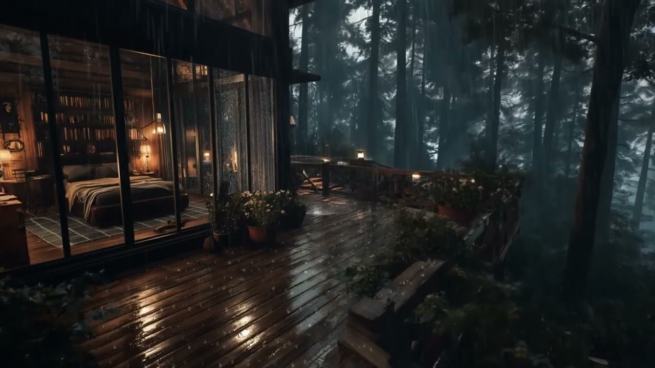 Forest Rain Ambience for Deep Sleep | Natural Stress Relief & Quiet Nights