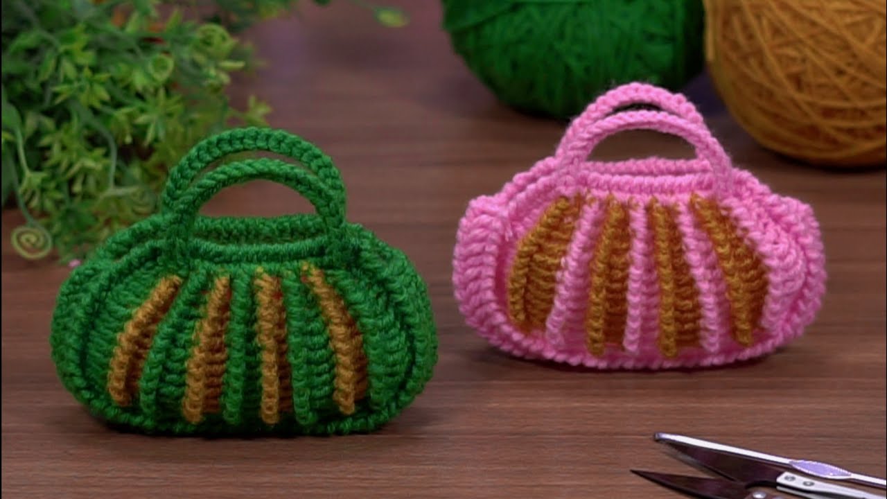 Beautiful✨️Crochet mini handbag/bolsa de ganchillo/bolsa de crochê/örgü mini çanta