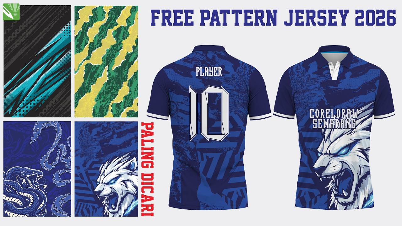Free Motif/Pattern Vector Jersey 2026 Coreldraw (Bisa di Edit)