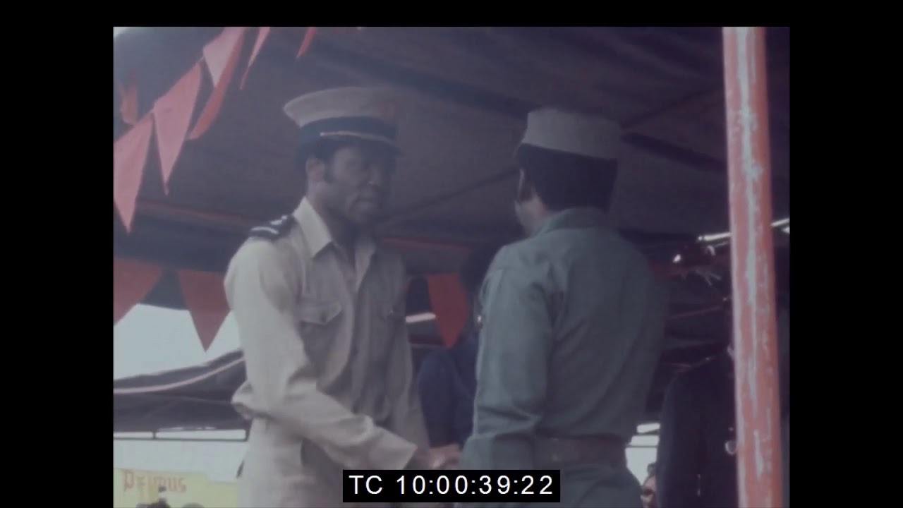 President Marien Ngouabi Decorates Cuba-Bound Army Officers & Reviews Youth Corps | Feb. 1975