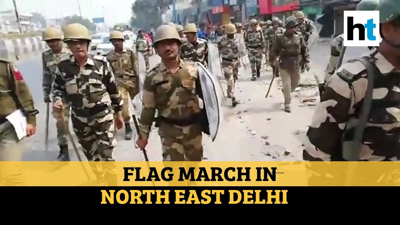 Watch: Flag march conducted in Northeast Delhi, Section 144 imposed in Seelampur