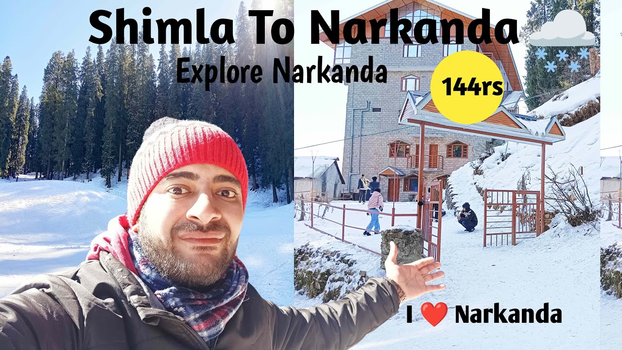 Shimla To Narkanda By Bus🌨️🚍☃️⛷️🏔️ | Explore Narkanda🗻 | Room Tour 🏨| Snowfall Update |