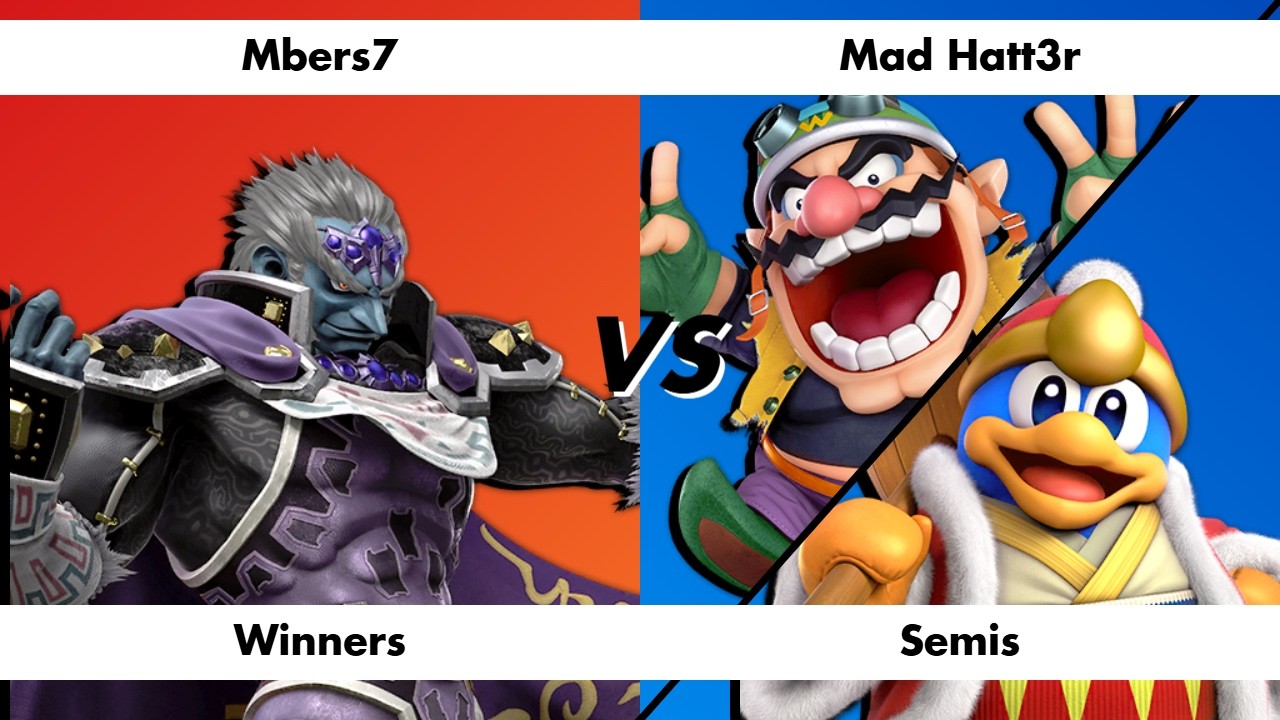 President's Day Pop Up | Mbers7 (Ganondorf) Vs Mad Hatt3r (Wario/King Dedede) | Winners Semis