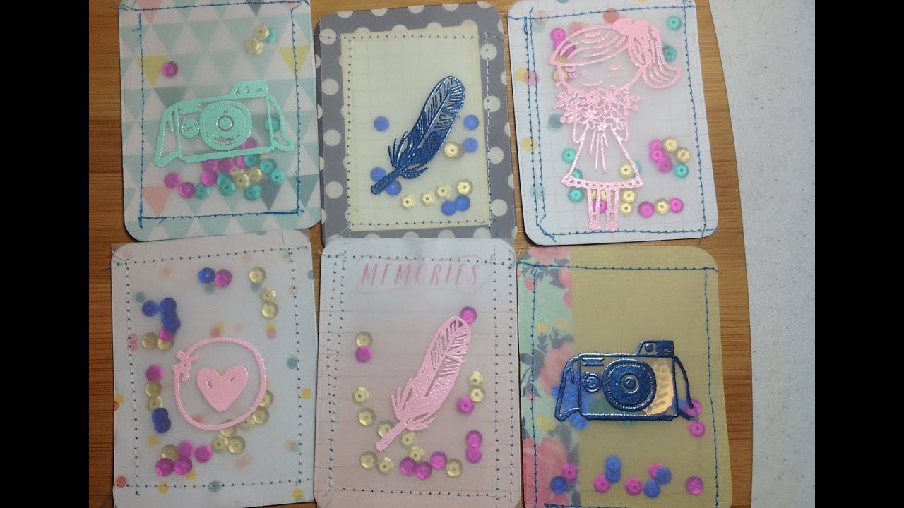 Project Life Vellum Shaker Cards with Sequins