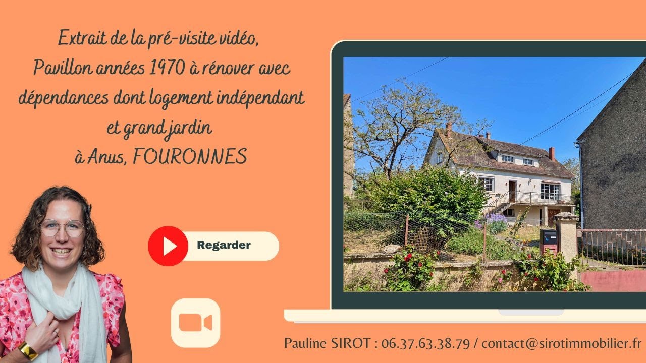 Extrait Pré visite Pavillon des années 70 à rénover avec dépendances dont un logement indépendant et
