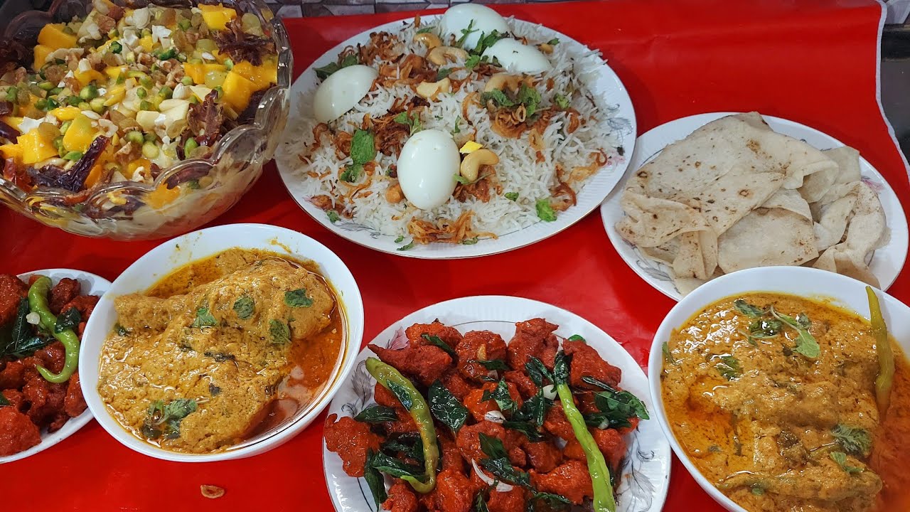 Dum ka murag Chicken 65 kaju Rice Fruit custard cake Hyderabadi dawath preparation for 8 peoples 😋