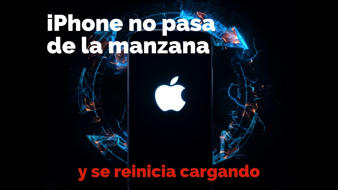 iPhone no pasa de la manzana y se reinicia cargando