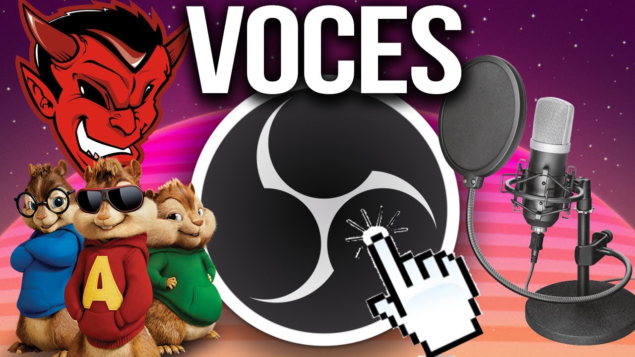 Como ponerle EFECTOS de VOZ a tu MICRÓFONO con OBS | FÁCIL✅ | Voz de Alvin y las Ardillas y Demonio