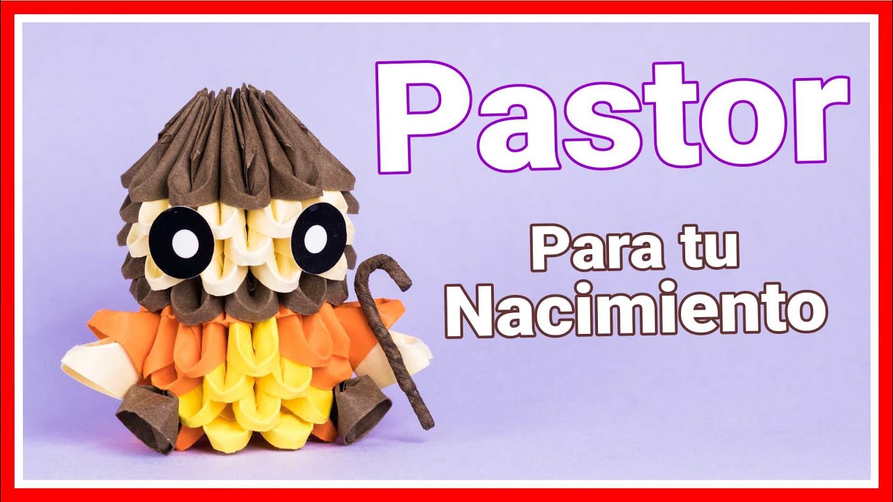 🐑 PASTORICITO 🧔🏻 para tu NACIMIENTO de Origami 3D 🎄