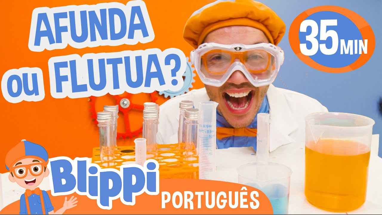 Blippi Brinca de Afunda ou Flutua com Frutas! | Melhores Episódios do Blippi! | Vídeos Educativos