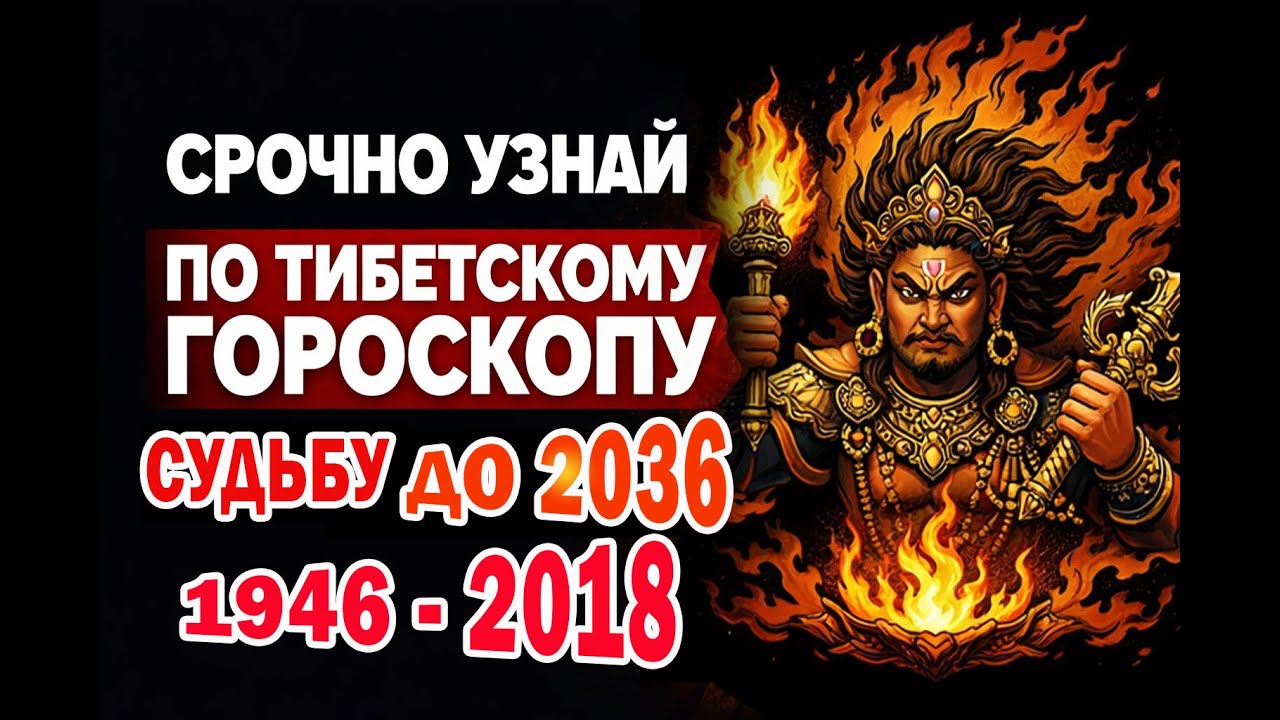 Тибетский Гороскоп ШОК. СРОЧНО Узнай Судьбу до 2036 по году Рождения 1946 - 2018