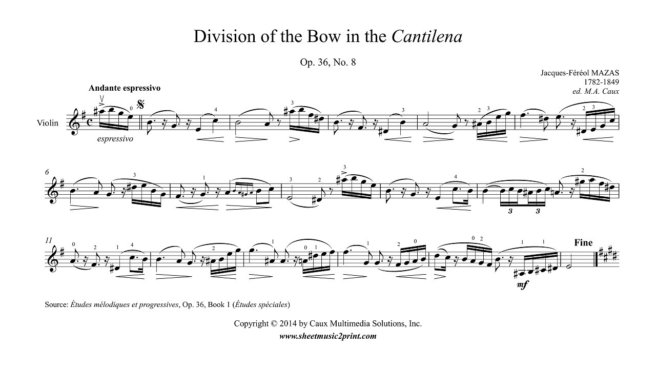 Mazas : Etude Op. 36, No. 8 - Violin