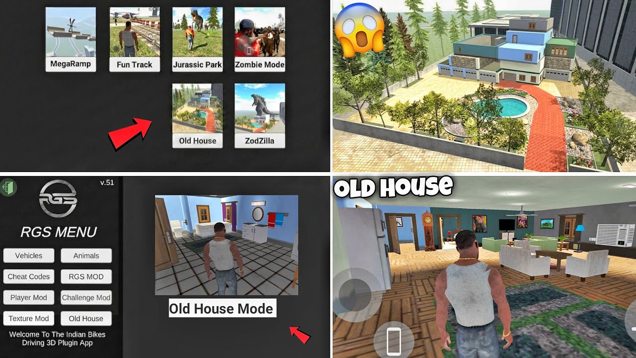 OLD HOUSE SECRET Arrives in IBD3D Plugin App!😱 New Update Old House Mode | Indian Bike Driving 3D