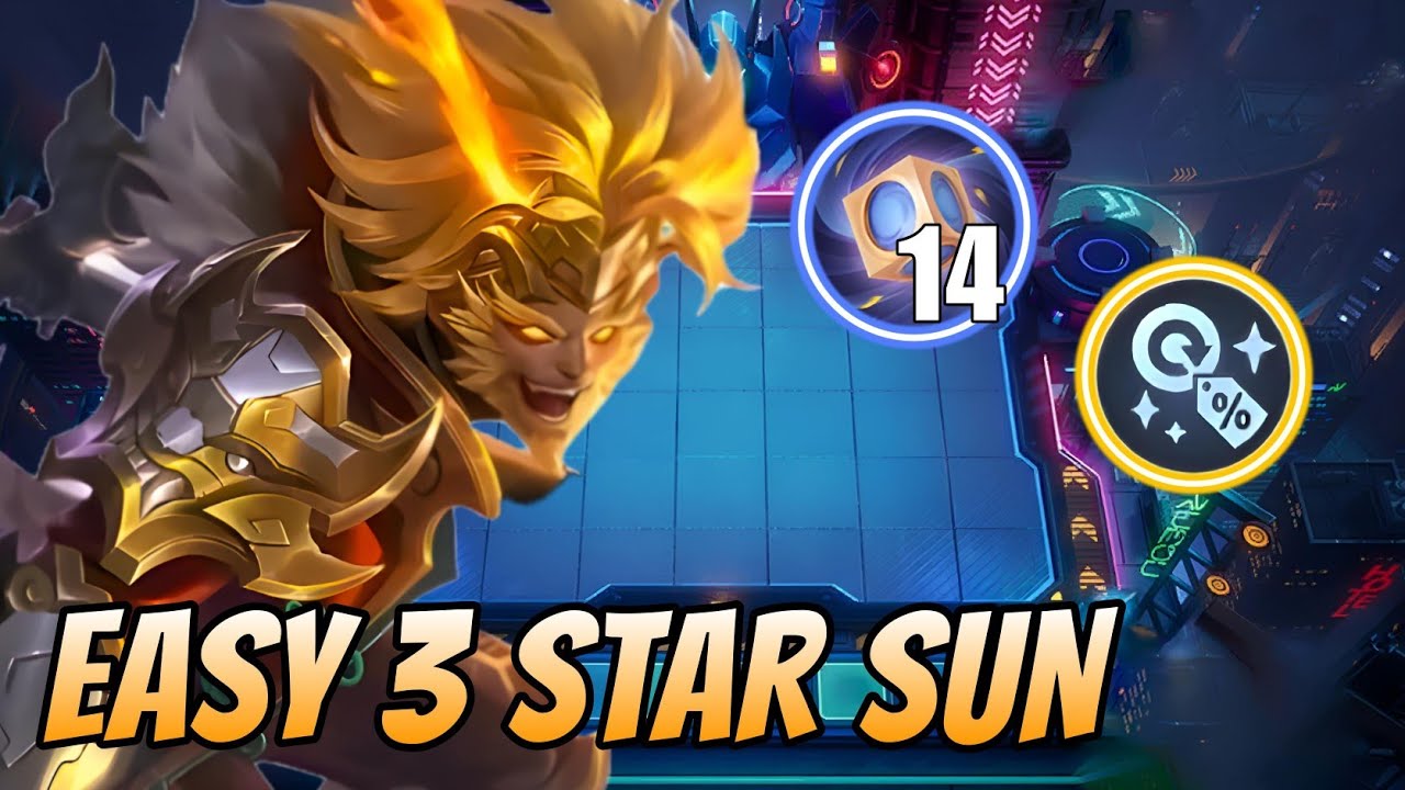 EASY 3 STAR SUN, TIGHT BUDGET REACH 14 MIRROR !! AUSTUS SKILL 2 | MLBB MAGIC CHESS
