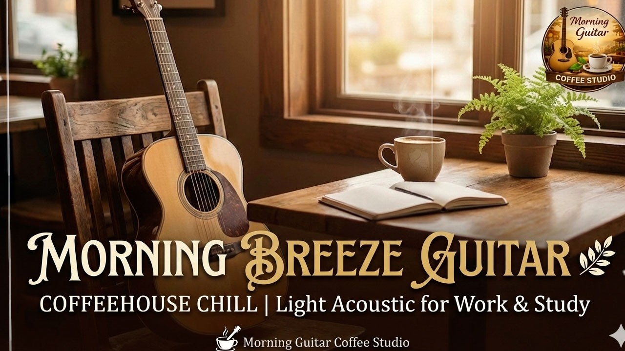 Morning Breeze Guitar 🌿 | Coffeehouse Chill Instrumentals | Light Acoustic Music for Work & Study