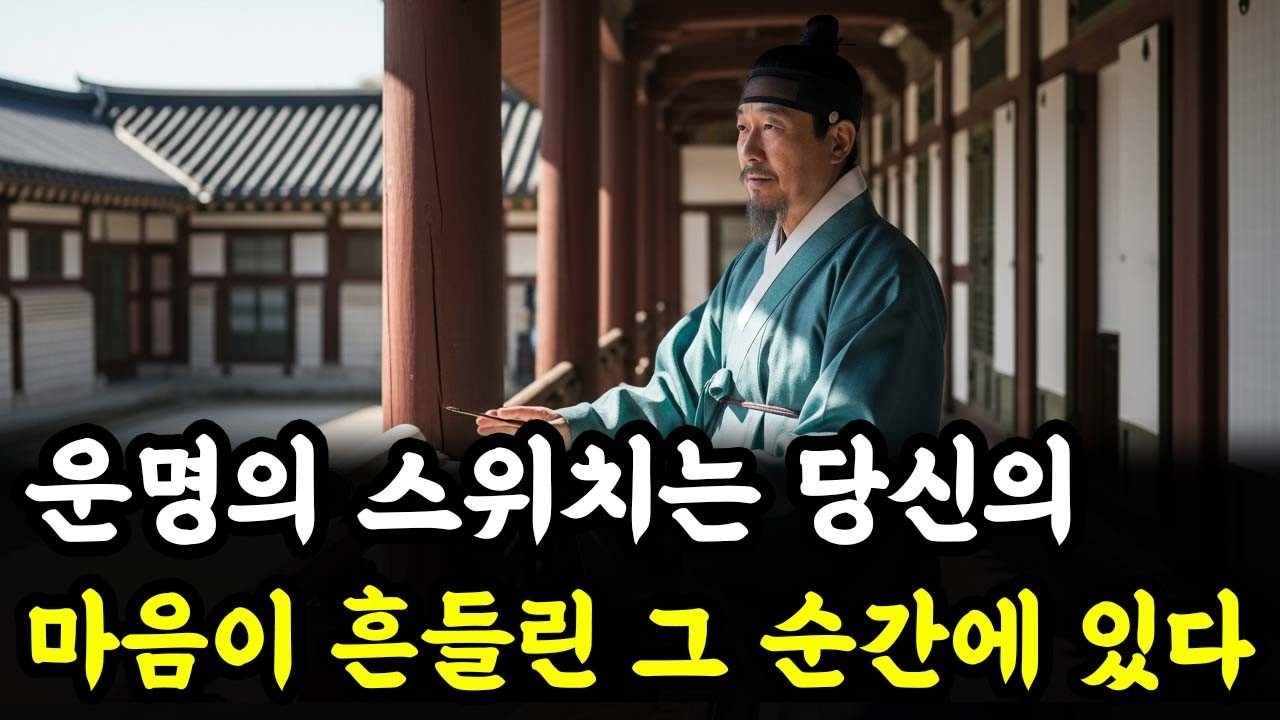 운명의 스위치는 당신의 마음이 흔들린 그 순간에 있다 | 인생 철학 | 고인의 가르침